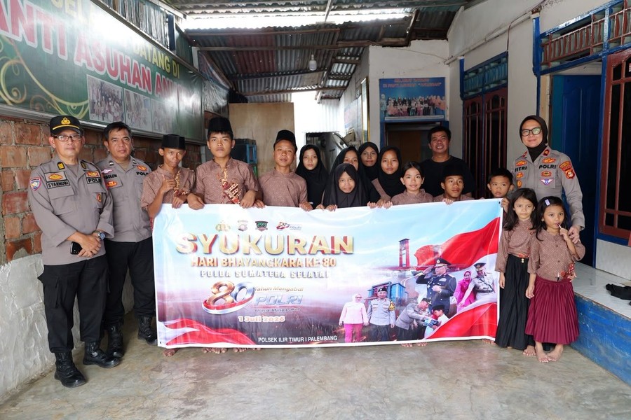 Hari Bhayangkara ke-80, Polda Sumsel Salurkan 3.074 Paket Makanan ke Puluhan Panti Asuhan di Palembang