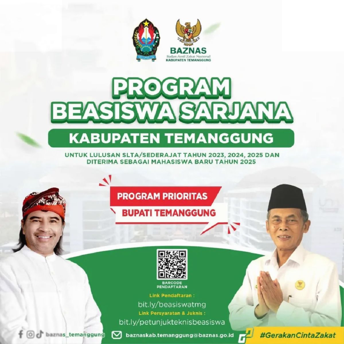 Pemkab Temanggung Buka Beasiswa Sarjana 2025/2026 untuk Mahasiswa Kurang Mampu