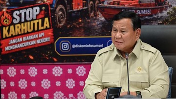 Prabowo Atensi Karhutla Jambi dan Lampung, Apresiasi Kerja Petugas Lapangan